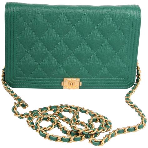 chanel boy woc green